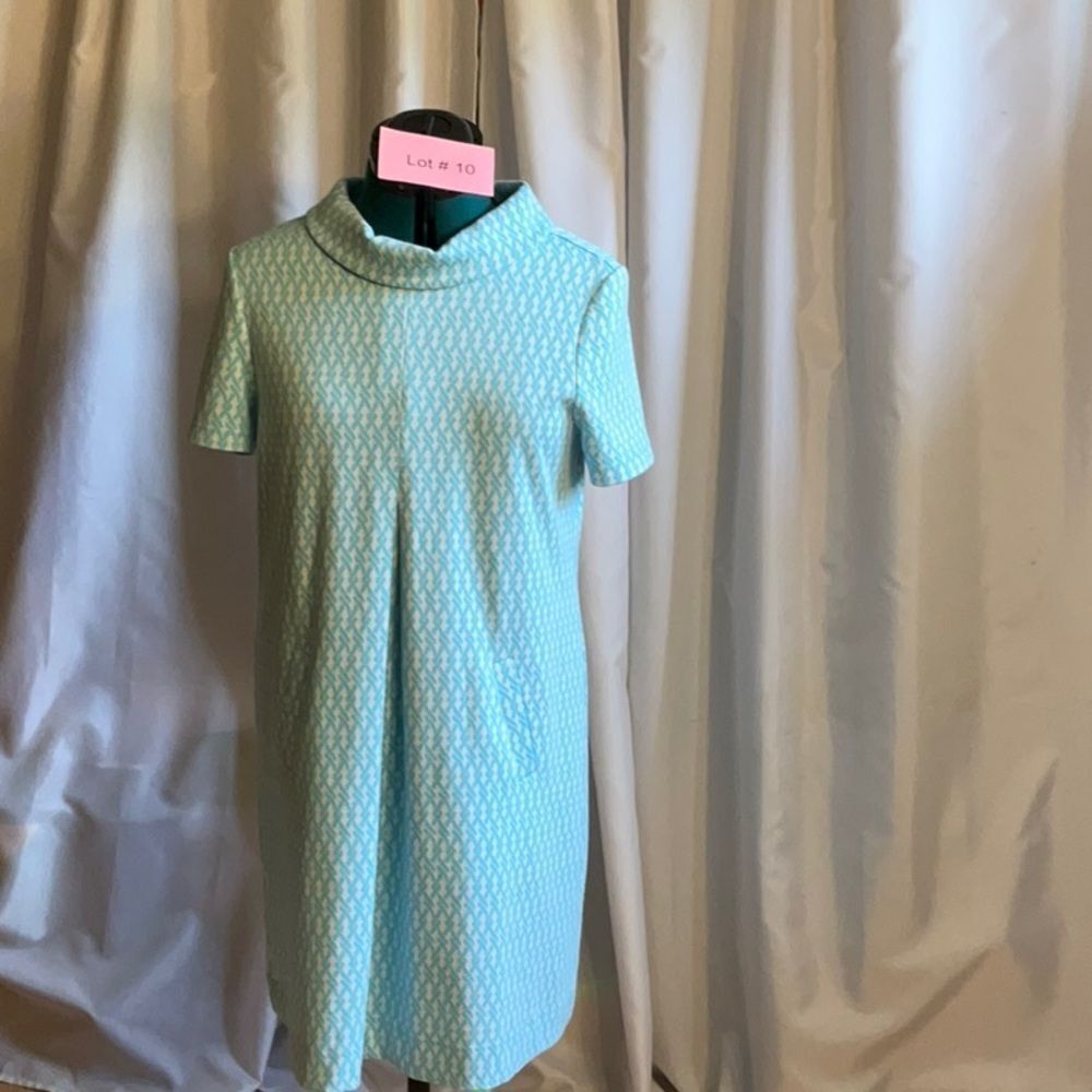 TLER BOE NWOT dress with cowl neck, side skirt pockets, pleated front size small
